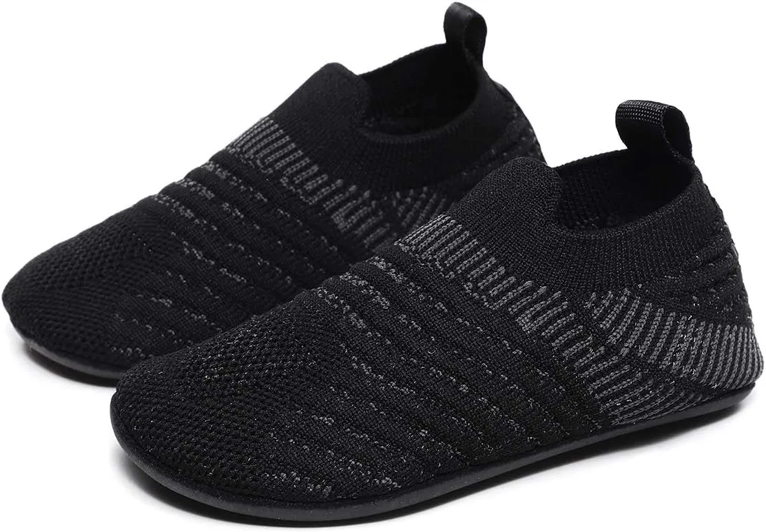Hayeabi Toddler Kids Lightweight Indoor Outdoor House Slippers Shoes Non-Slip Grip Comfy Home Floor Shoes for Boys Girls