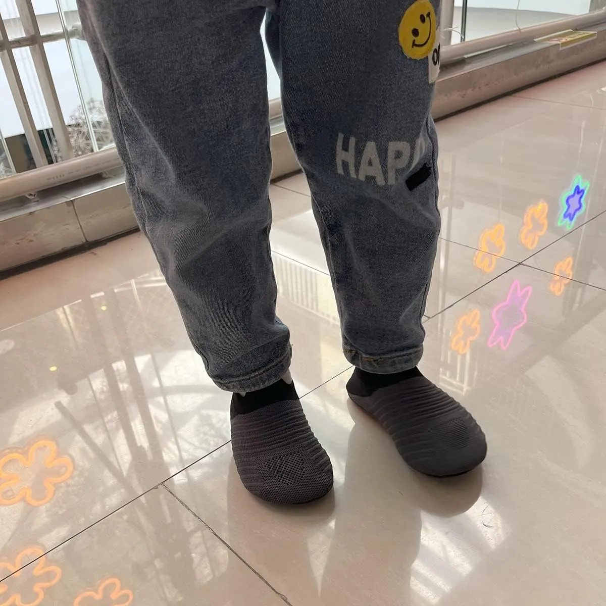 Hayeabi Toddler Kids Lightweight Indoor Outdoor House Slippers Shoes Non-Slip Grip Comfy Home Floor Shoes for Boys Girls