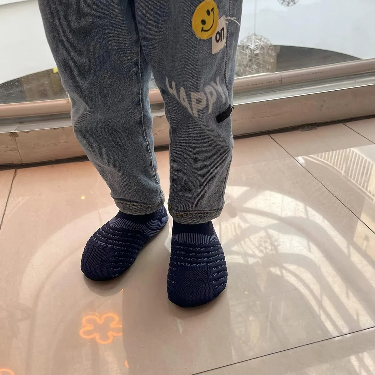Hayeabi Toddler Kids Lightweight Indoor Outdoor House Slippers Shoes Non-Slip Grip Comfy Home Floor Shoes for Boys Girls