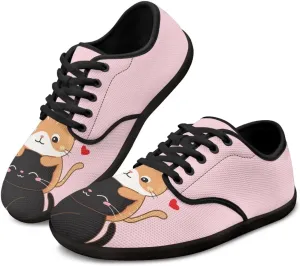Herat Womens Lace Up Fashion Sneakers Daily Casual Shoes Breathable Mesh Upper Walking Shoes