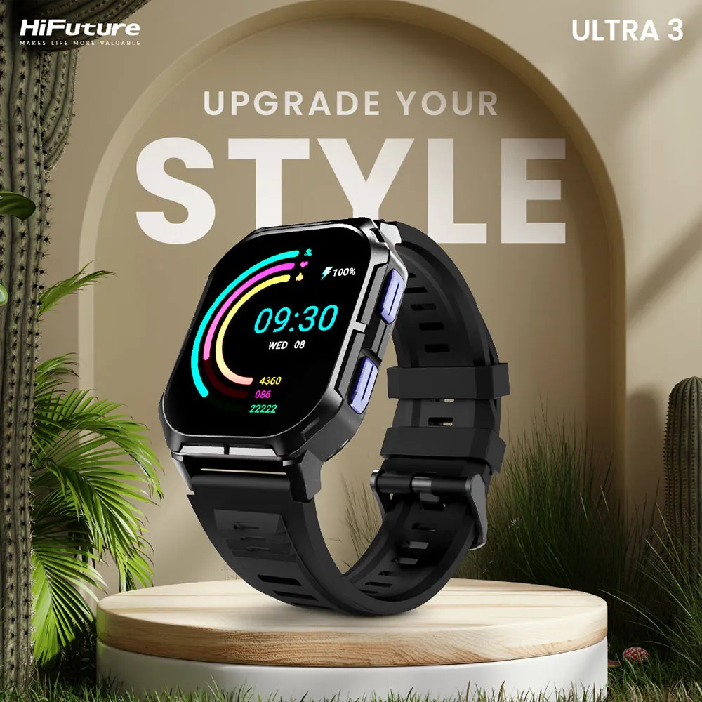 HiFuture Ultra3 Sports & Fitness Smartwatch (Carmine Orange)