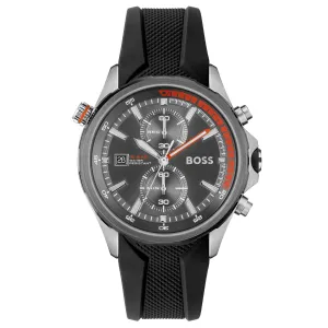 Hugo Boss Black Silicone Grey Dial Chronograph Men's Watch - 1513931