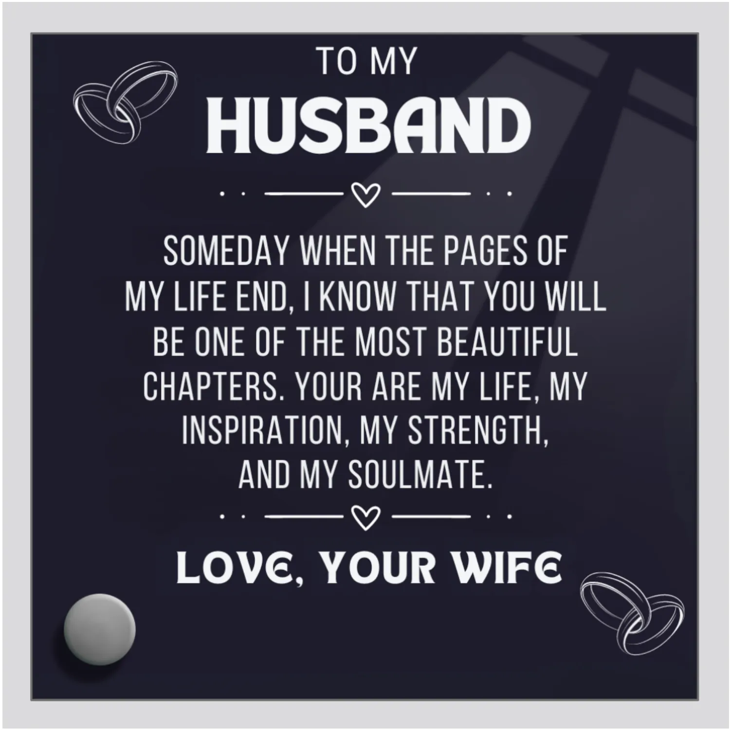 Husband- Black Watch & Personalized Message Plaque