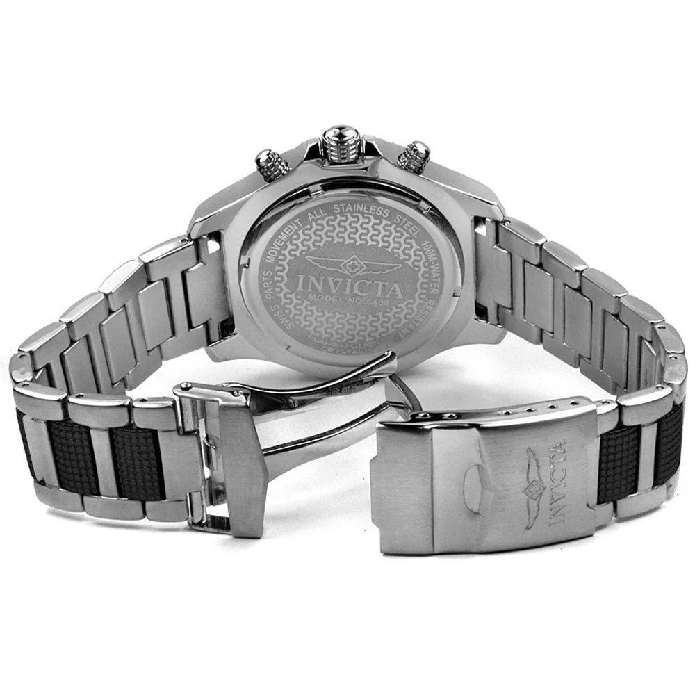 Invicta 6408 Men's Specialty Python Blue Dial Two Tone Stainless Steel Bracelet Chronograph Watch