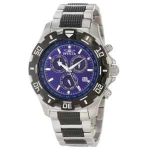 Invicta 6408 Men's Specialty Python Blue Dial Two Tone Stainless Steel Bracelet Chronograph Watch