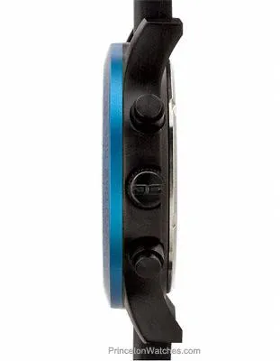 Jorg Gray 1900 Series Chronograph - Blue Accents - Black Case & Strap