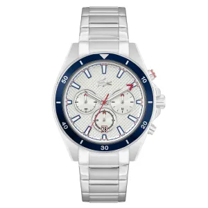 Lacoste Stainless Steel White Dial Chronograph Men's Watch - 2011360