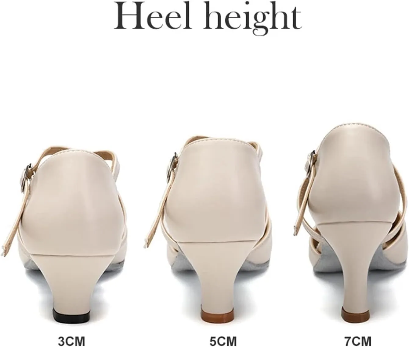 Latin Dance Shoes for Women Women Dance Shoes Latin Party Tango Jazz Elegant Dancing Shoes Lace-up Suede Sole Closed Toe Microfiber Leather(Light Brown 5cm,34 (22cm))