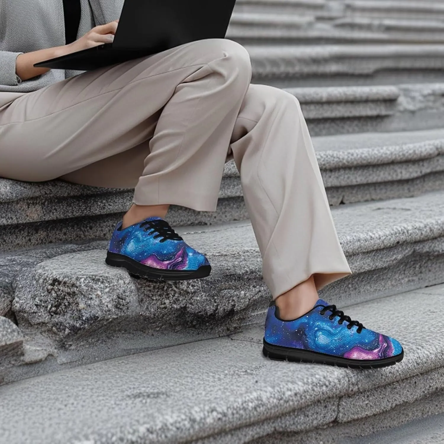 Lightweight EVA Running Shoes - Breathable Mesh, Non-Slip Sole for Men, Perfect for Gym, Walking, and Travel