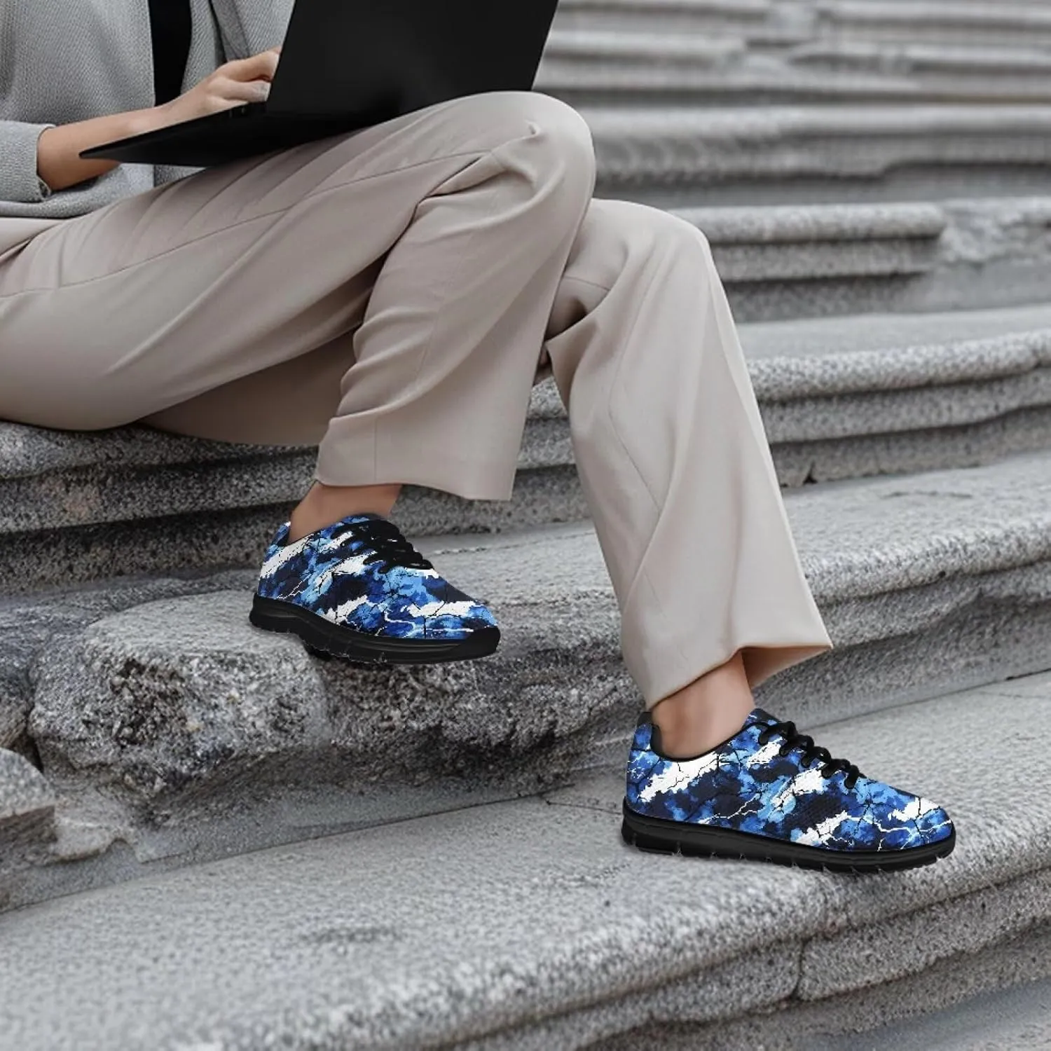 Lightweight EVA Running Shoes - Breathable Mesh, Non-Slip Sole for Men, Perfect for Gym, Walking, and Travel