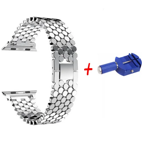 Link Bracelet Strap for Apple Watch Band 42mm/38mm/44mm/40mm for iwatch Series 4/3/2/1 Metal Wrist Belt Clock Watchband