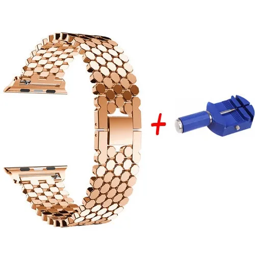 Link Bracelet Strap for Apple Watch Band 42mm/38mm/44mm/40mm for iwatch Series 4/3/2/1 Metal Wrist Belt Clock Watchband
