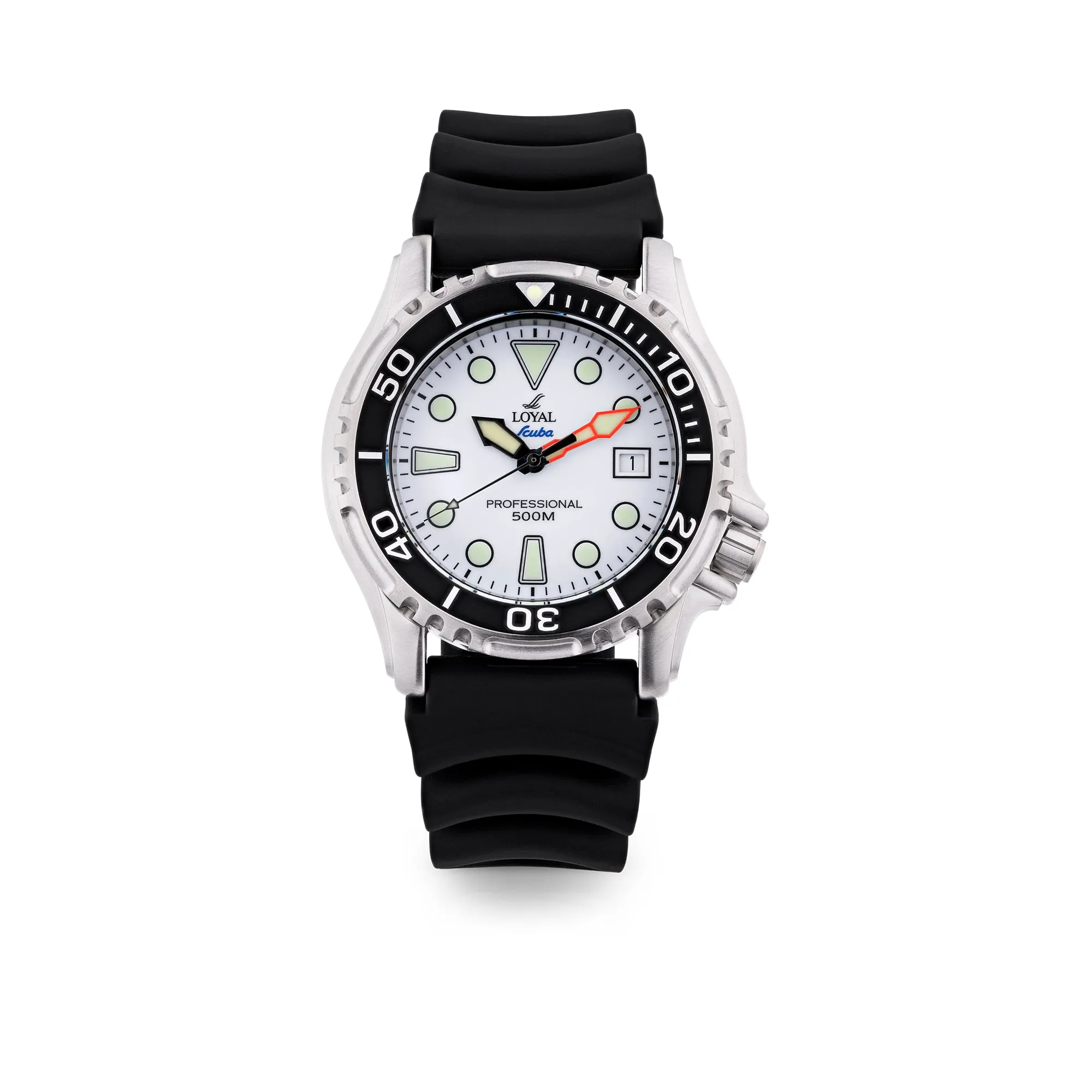 Loyal Scuba Professional Men’s 41.50mm Quartz White