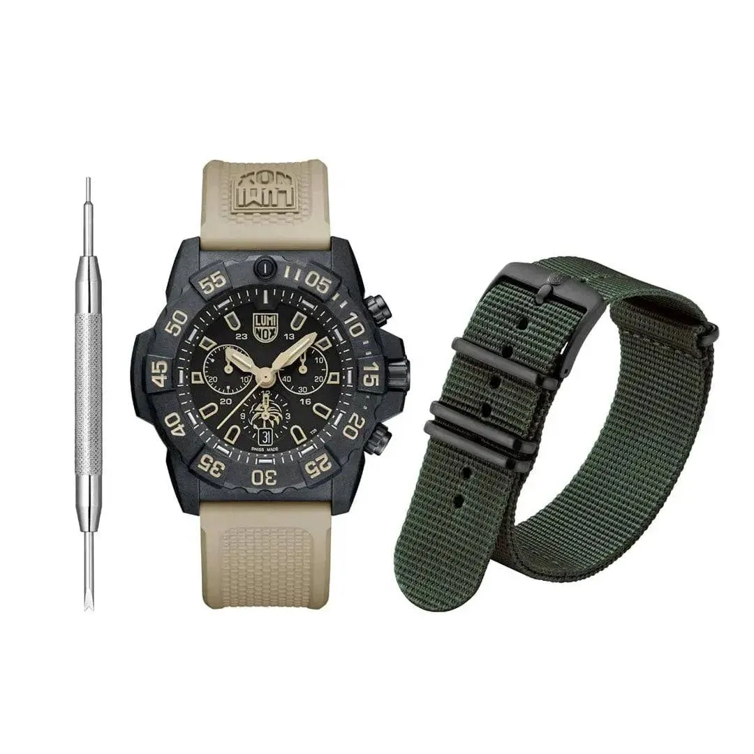 Luminox Navy Seal Foundation Chronograph Dive Watch Sand XS.3590.NSF.SET
