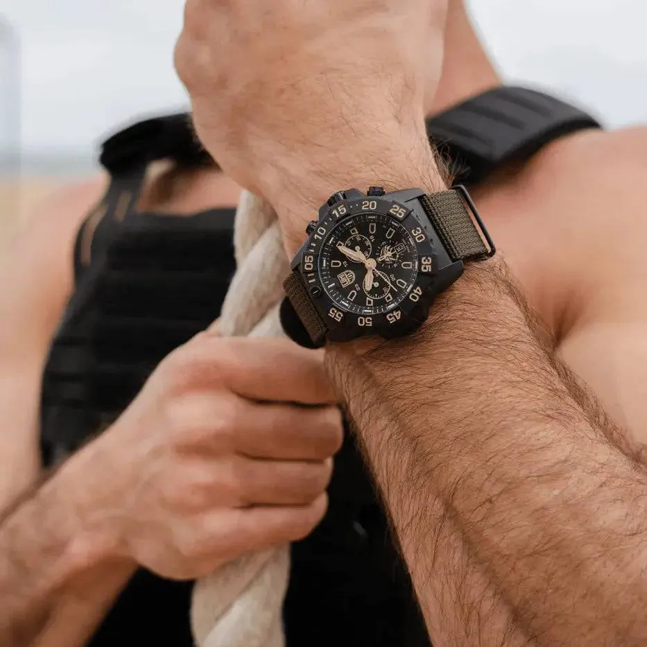 Luminox Navy Seal Foundation Chronograph Dive Watch Sand XS.3590.NSF.SET