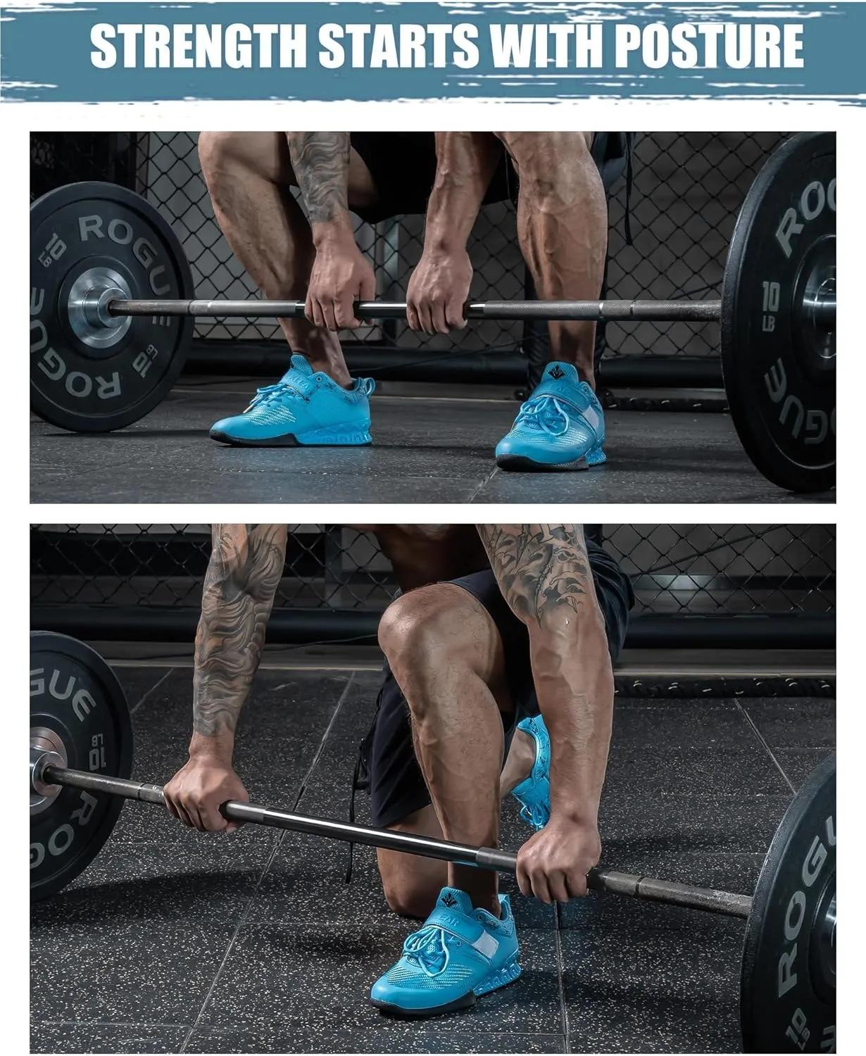MANUEKLEAR Deadlift Shoes, Strong Anti-Slip Lifting Shoes for Men, Professional Training Weightlifting Shoes for Men and Women, Squat Shoes for Powerlifting with Rubber Non-Slip Sole