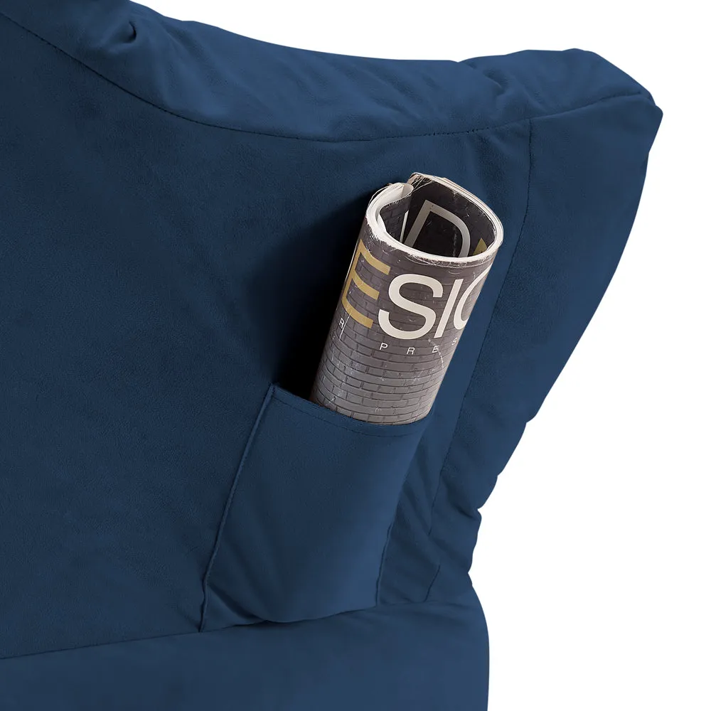 Mellow Lazy Chair, Blue Velvet