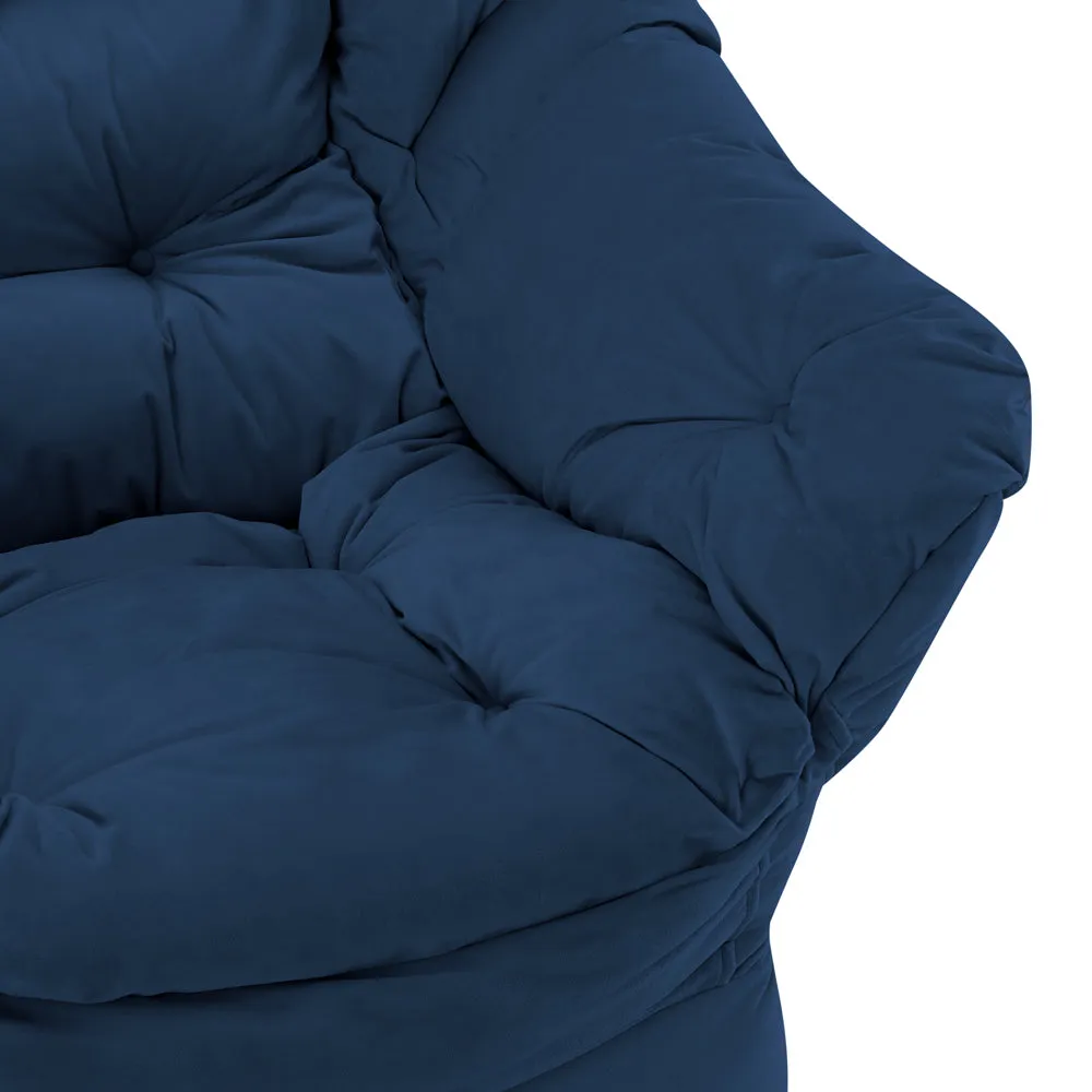Mellow Lazy Chair, Blue Velvet