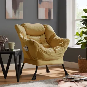 Mellow Lazy Chair, Yellow Velvet