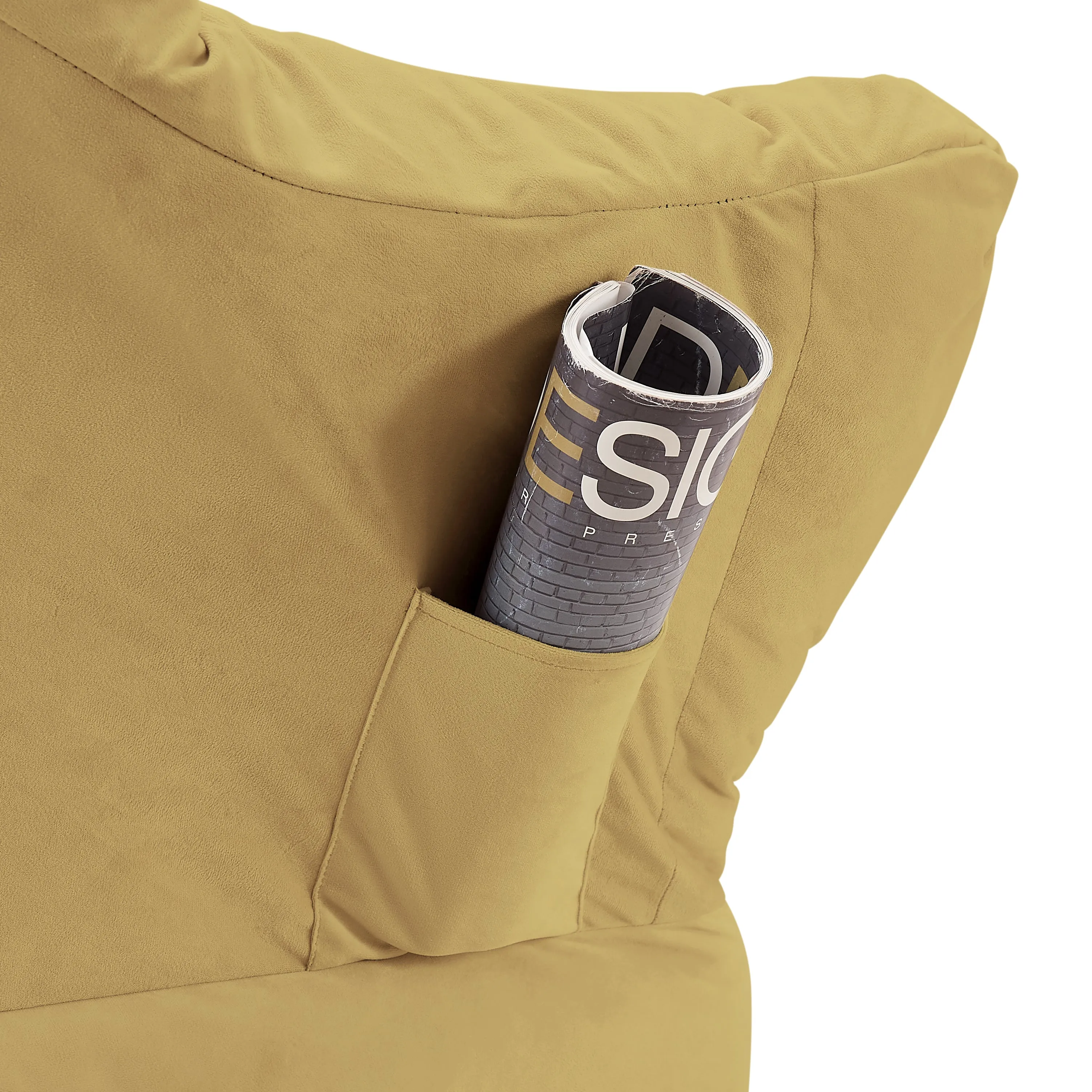 Mellow Lazy Chair, Yellow Velvet