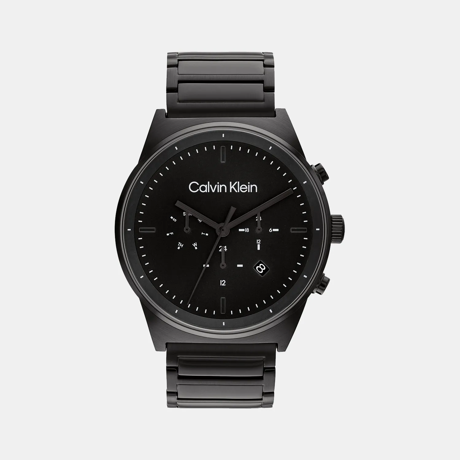 Men Black Chronograph Stainless Steel Watch 25200295