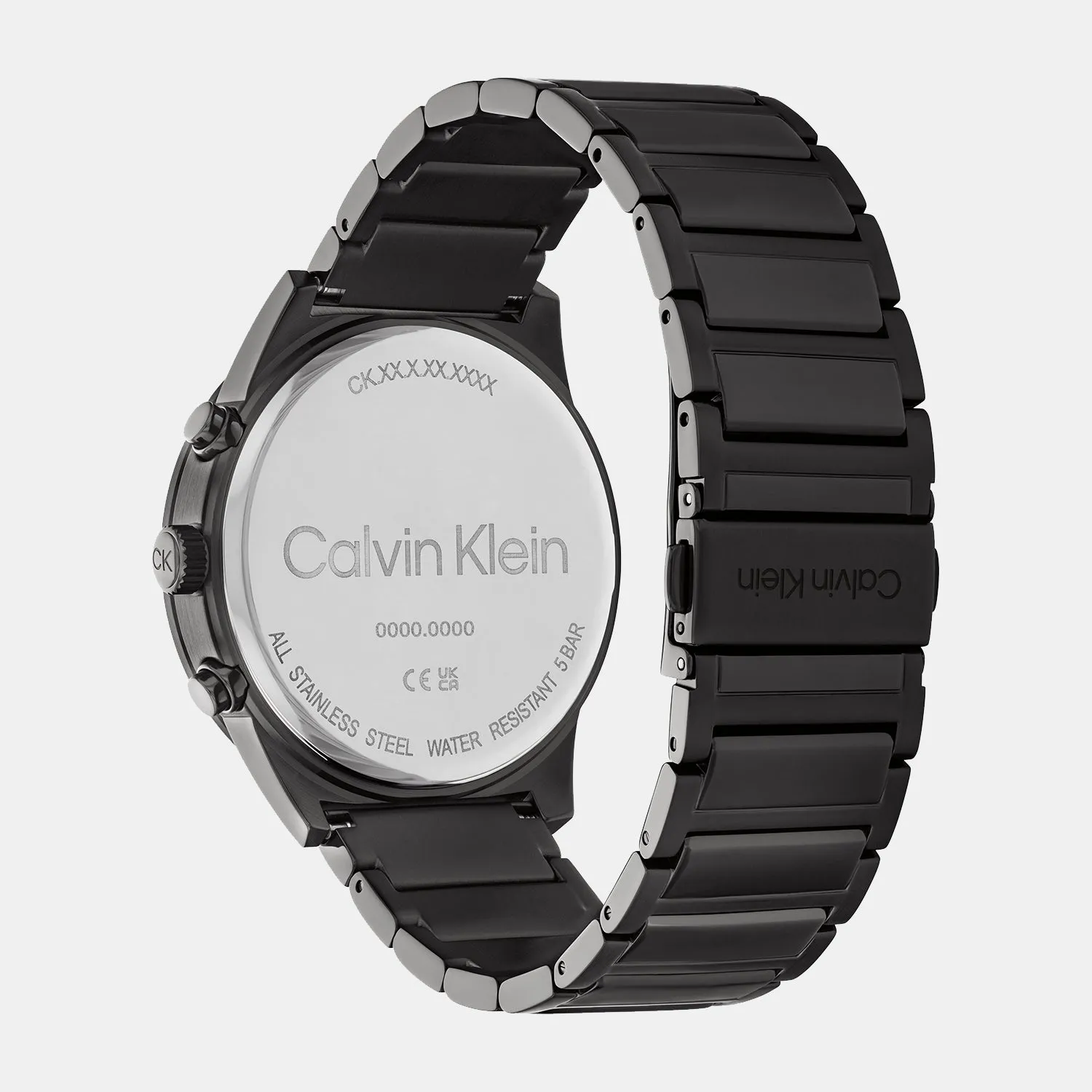 Men Black Chronograph Stainless Steel Watch 25200295