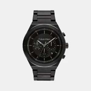 Men Black Chronograph Stainless Steel Watch 25200303