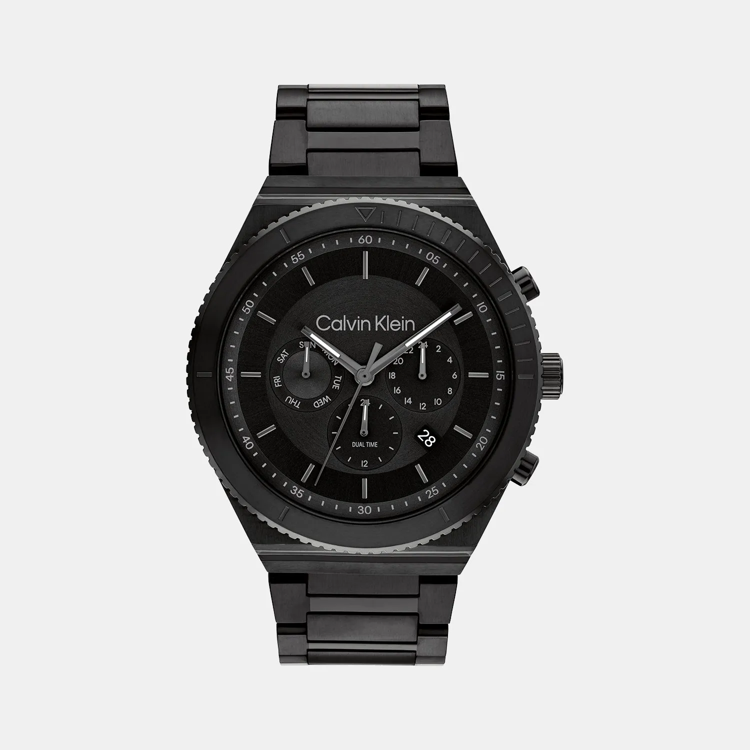 Men Black Chronograph Stainless Steel Watch 25200303