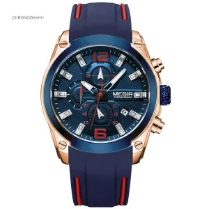 Mens Chronograph Quartz Sport Watch Waterproof Military Wristwatch