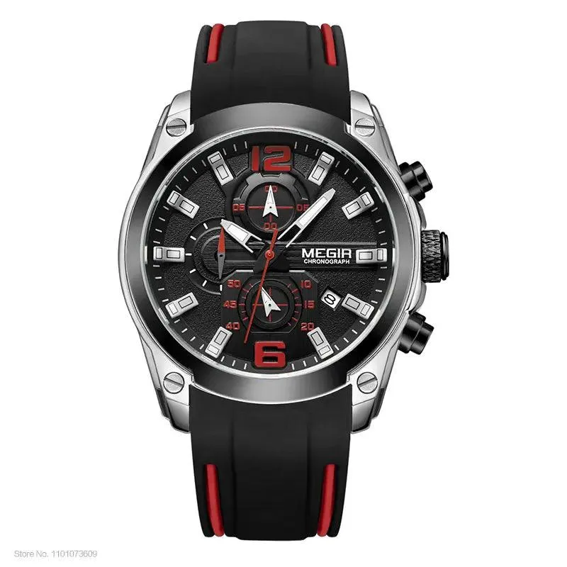 Mens Chronograph Quartz Sport Watch Waterproof Military Wristwatch