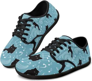 Music Symbol Womens Barefoot Shoes Walking Comfort Knit Low Cut Breathable Minimalist Dressy for Gym Fitness