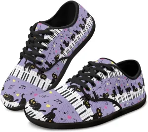 Music Symbol Womens Barefoot Shoes Walking Comfort Knit Low Cut Breathable Minimalist Dressy for Gym Fitness