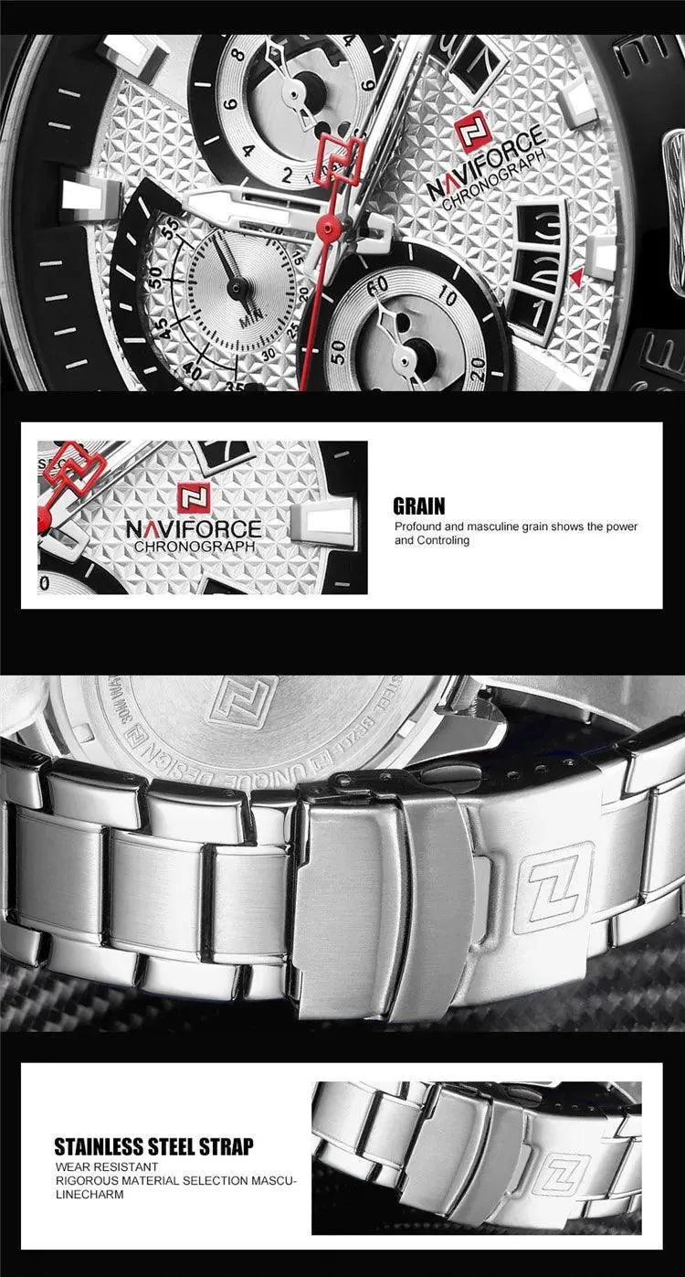 NaviForce NF9165 Multifunctional Waterproof Quartz Watch