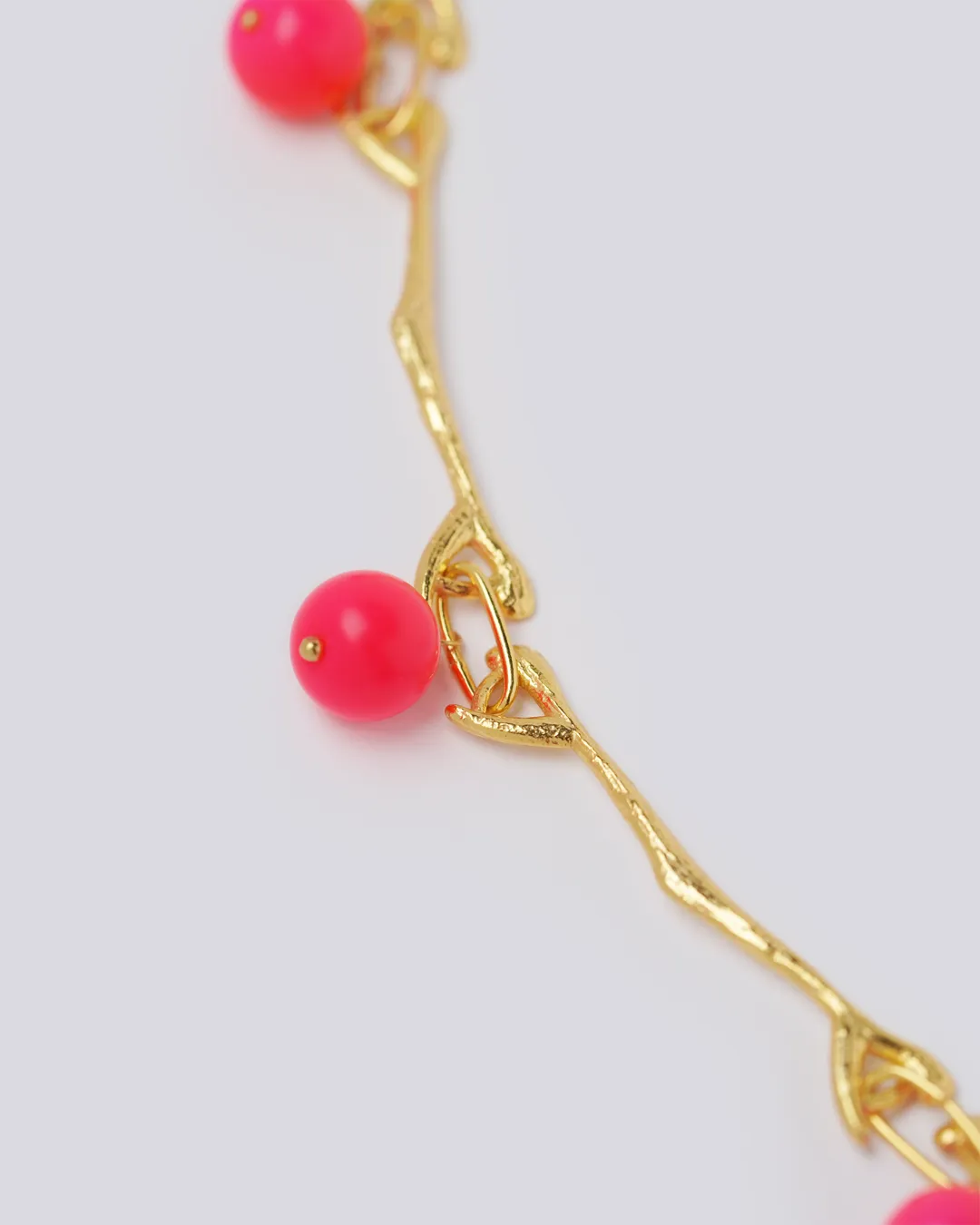 Neon Pink Gold Necklace