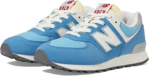 New Balance Kids 574 V1 70s Racing Lace-up Sneaker, BLUE/WHITE, 1.5 W Little Kid (4-8 Years)