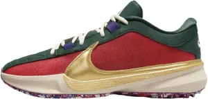 Nike Giannis Freak 5 Loyalty Men's Basketball Shoes (DZ2944-600, Gym Red/Fir/Court Purple/Metallic Gold) Size 14
