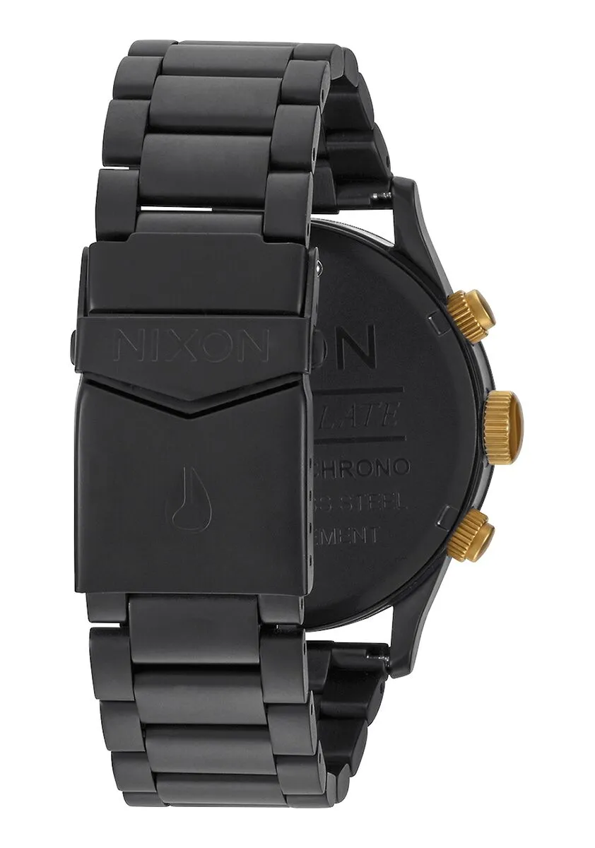 Nixon 42MM SENTRY CHRONO Matte Black/Gold A386-1041
