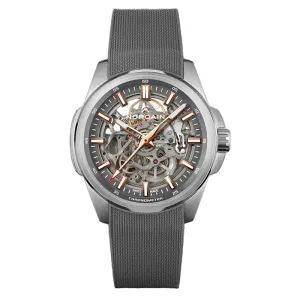 NORQAIN 42mm Independence Skeleton Grey and Gold Automatic Watch in Stainless Steel