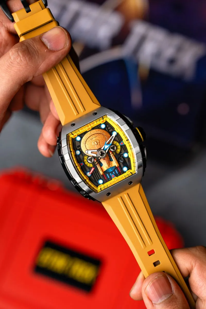 Nubeo Magellan Chronograph Star Trek Enterprise-D Limited Edition Security Yellow Men's Watch NB-6097-02