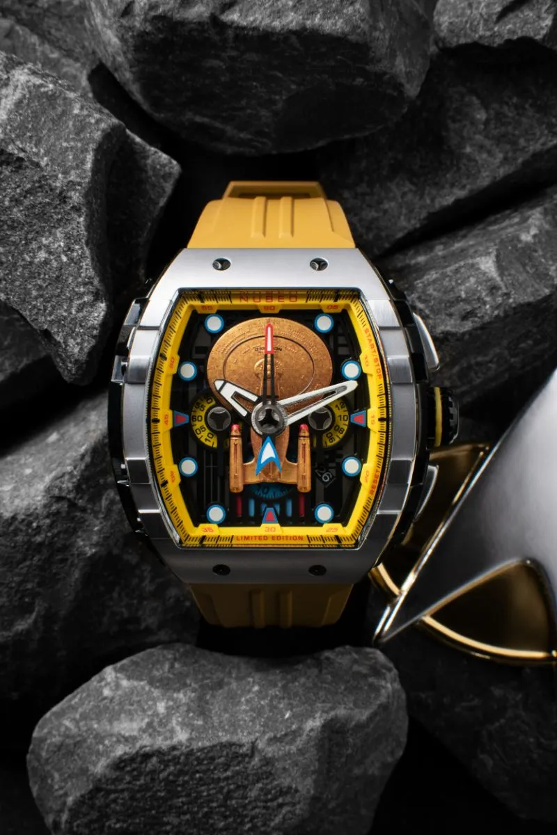 Nubeo Magellan Chronograph Star Trek Enterprise-D Limited Edition Security Yellow Men's Watch NB-6097-02
