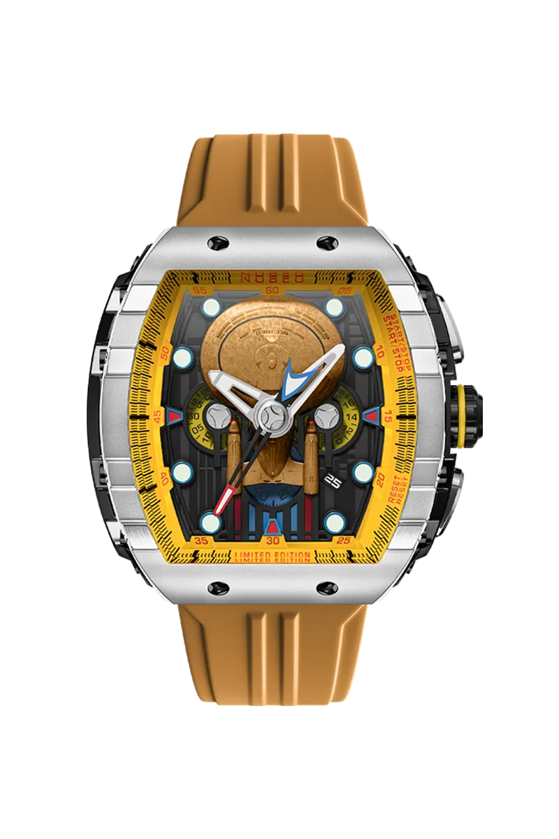 Nubeo Magellan Chronograph Star Trek Enterprise-D Limited Edition Security Yellow Men's Watch NB-6097-02