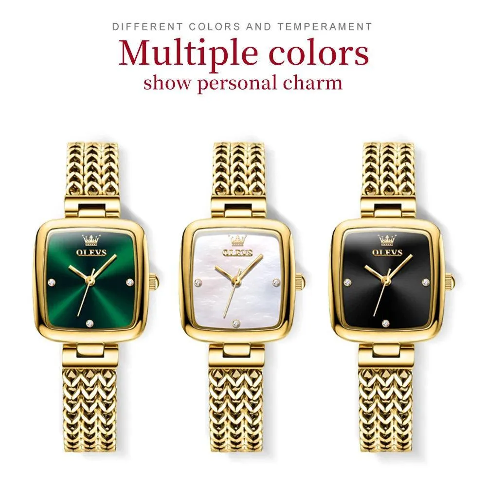 OLEVS Stainless Steel Quartz Watch: Elegant Timepiece for Women with CE Cert.
