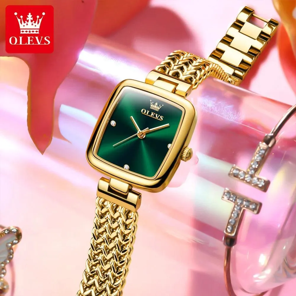 OLEVS Stainless Steel Quartz Watch: Elegant Timepiece for Women with CE Cert.