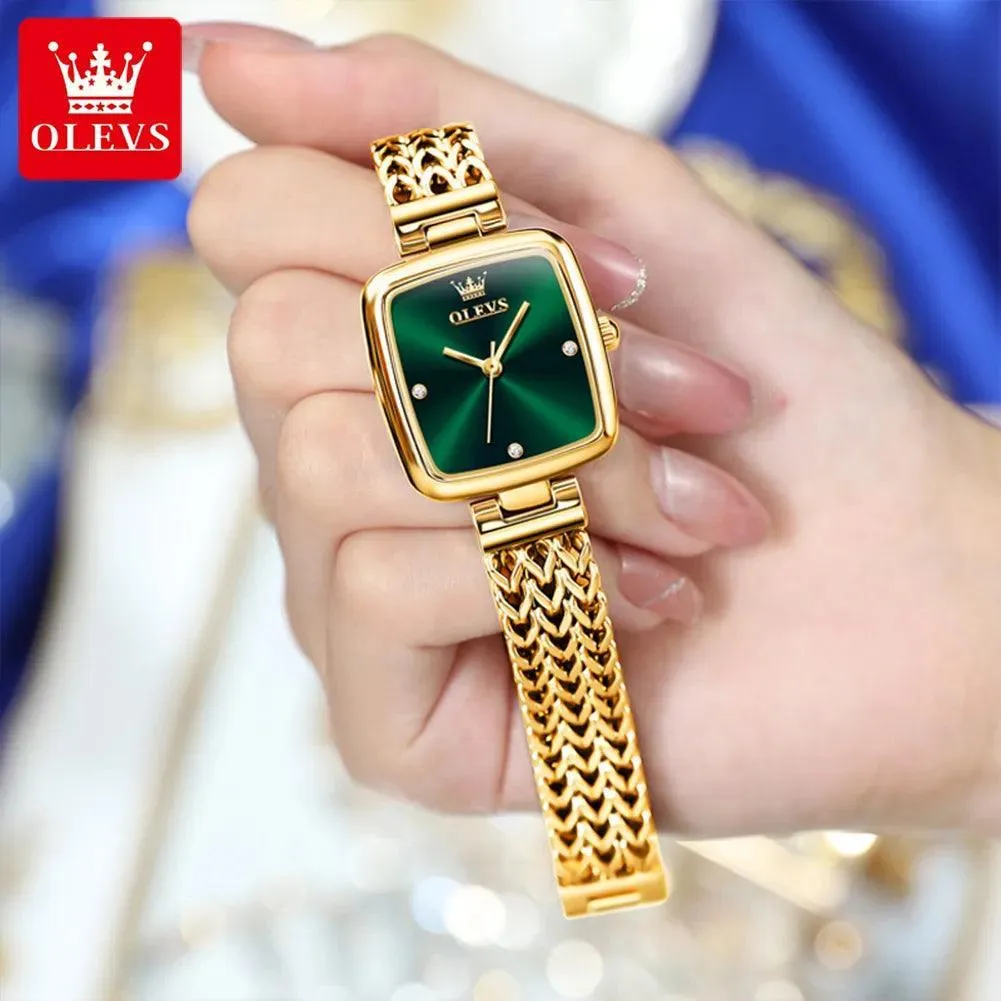 OLEVS Stainless Steel Quartz Watch: Elegant Timepiece for Women with CE Cert.