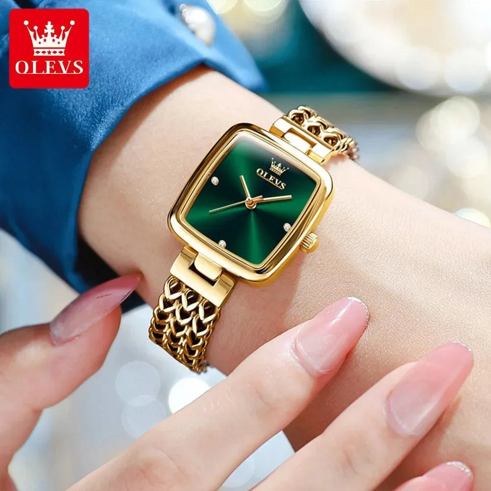 OLEVS Stainless Steel Quartz Watch: Elegant Timepiece for Women with CE Cert.