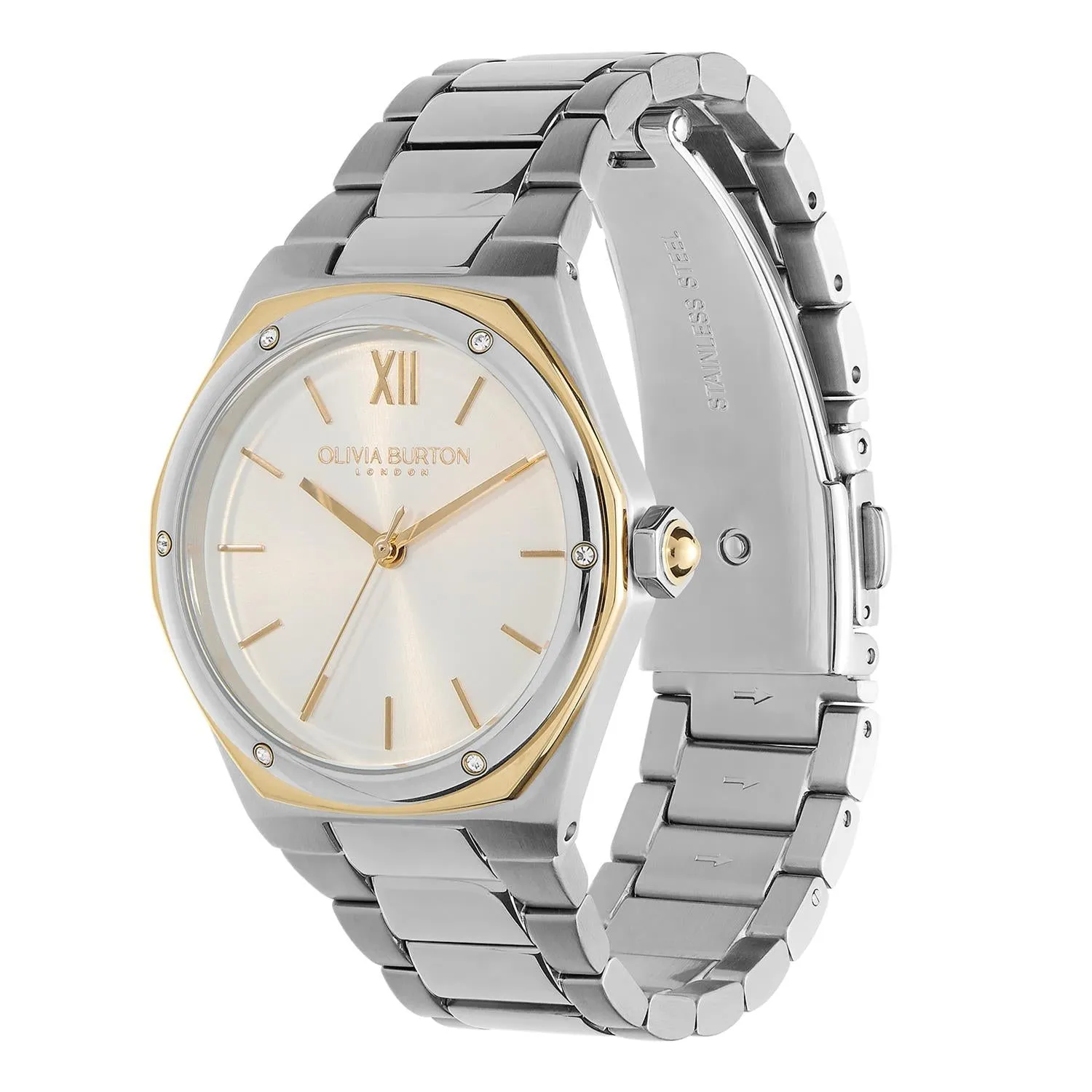 Olivia Burton Hexa Gold and Silver Watch 24000031