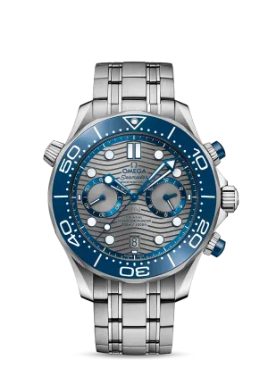 Omega Seamaster Diver Co-Axial Chronometer Chronograph Stainless Steel Men's Watch