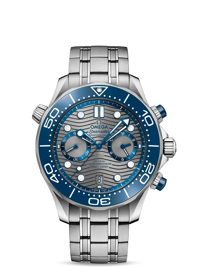Omega Seamaster Diver Co-Axial Chronometer Chronograph Stainless Steel Men's Watch
