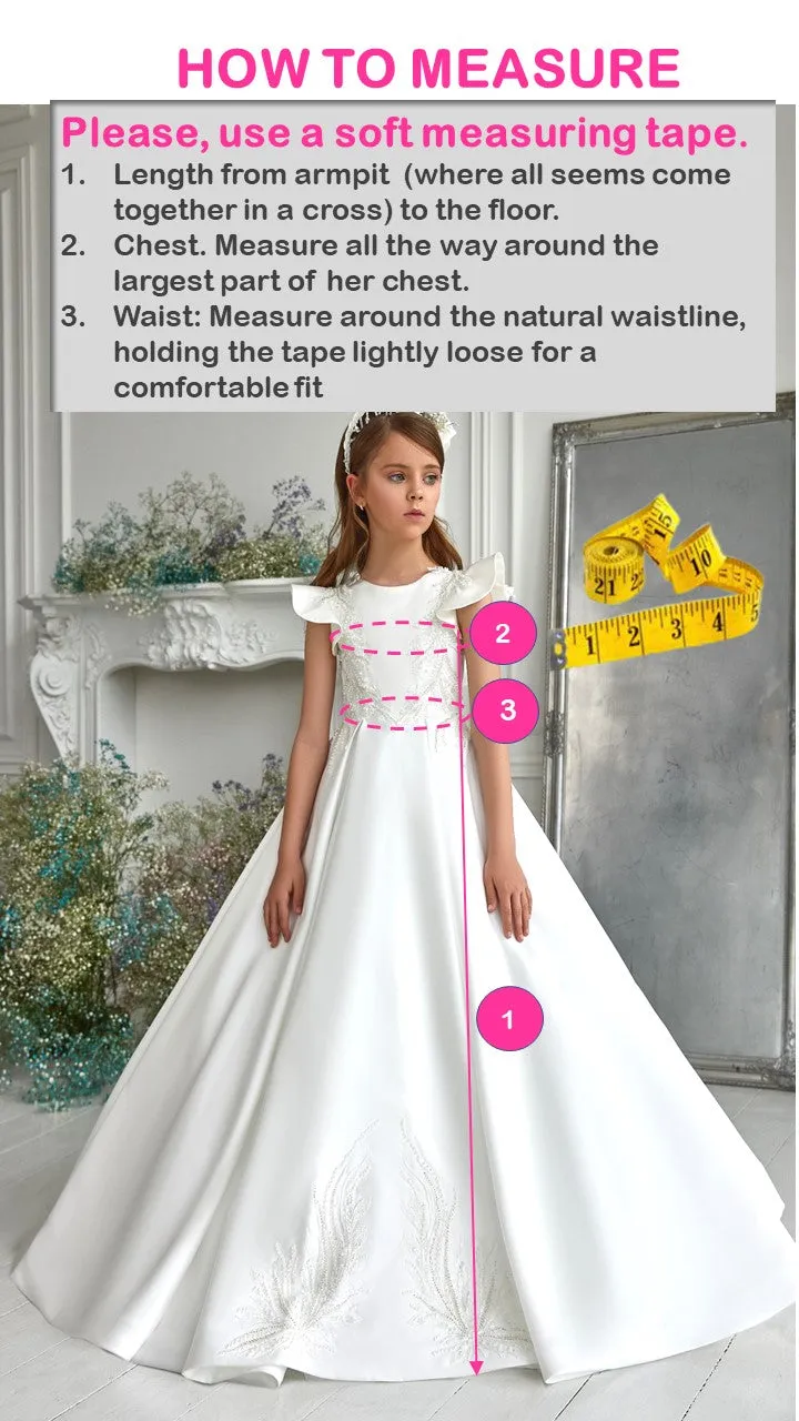 One Shoulder Ruffles Ballgown Opulent Princess Dress Flower Girl Dress Celestial 3240