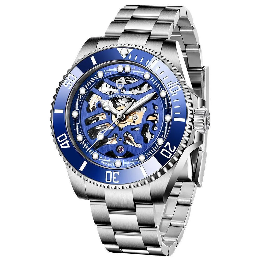 Pagani Design PD-1859 Steel Band Mechanical Watch - Luminous & Waterproof